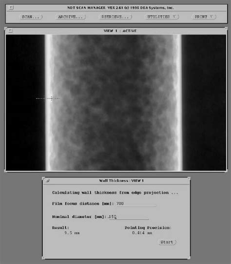 field measurement of column wall thickness|digital radiography wall thickness.